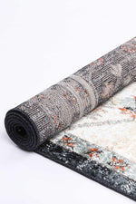 Abbot Traditional Cream Black Rug - The Rugs