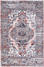 Abbot Traditional Terracotta Cream Rug - The Rugs