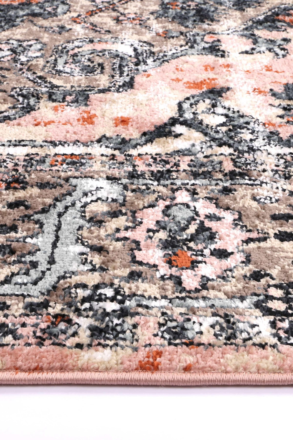 Abbot Traditional Terracotta Cream Rug - The Rugs