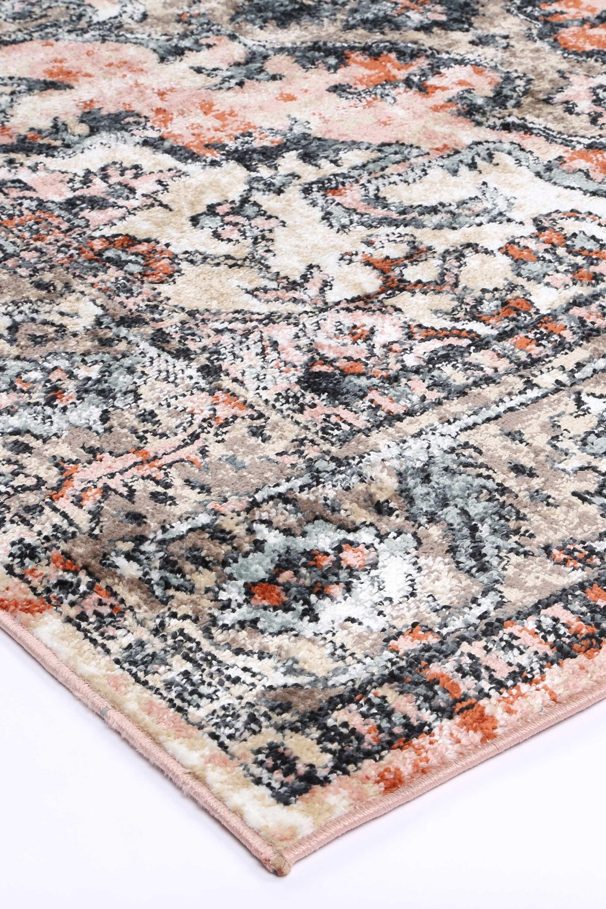 Abbot Traditional Terracotta Cream Rug - The Rugs