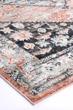 Abbot Traditional Black Beige Rug - The Rugs