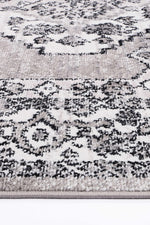 Abbot Traditional Grey Black Rug - The Rugs