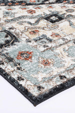 Abbot Traditional Blue Charcoal Rug - The Rugs