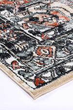 Abbot Traditional Black Cream Rug - The Rugs