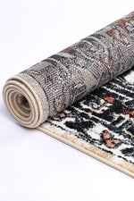 Abbot Traditional Black Cream Rug - The Rugs