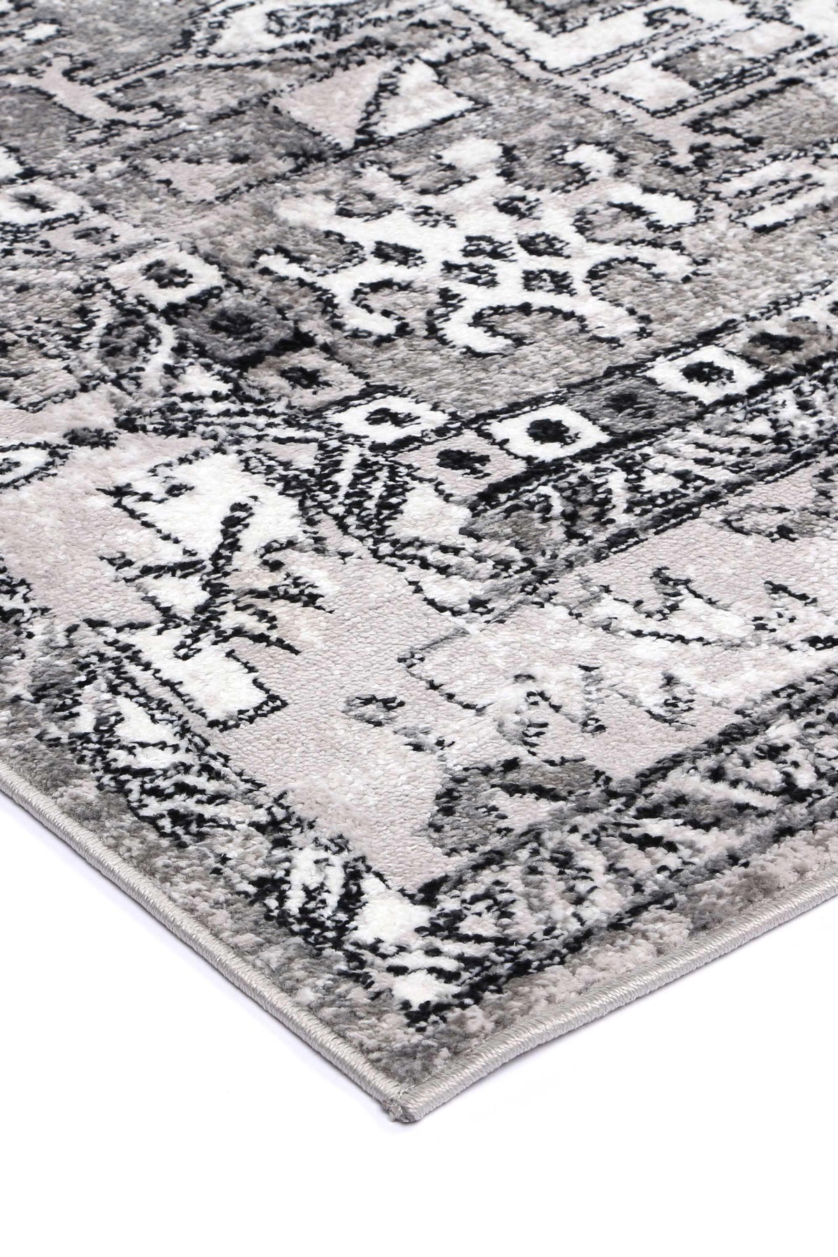 Abbot Traditional Grey Rug - The Rugs