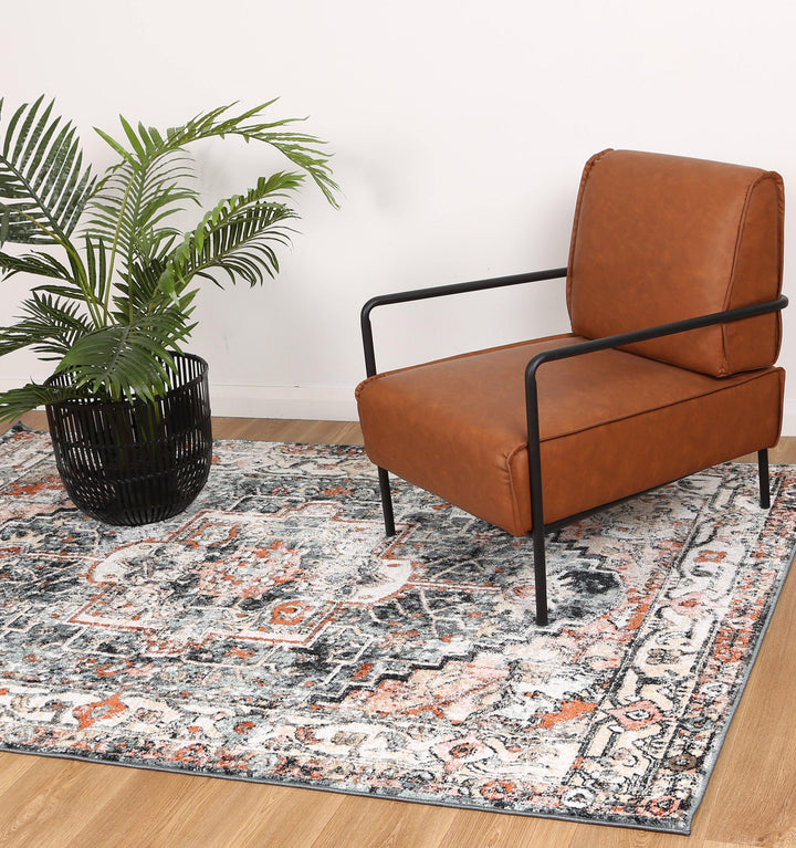 Abbot Traditional Charcoal Rug - The Rugs