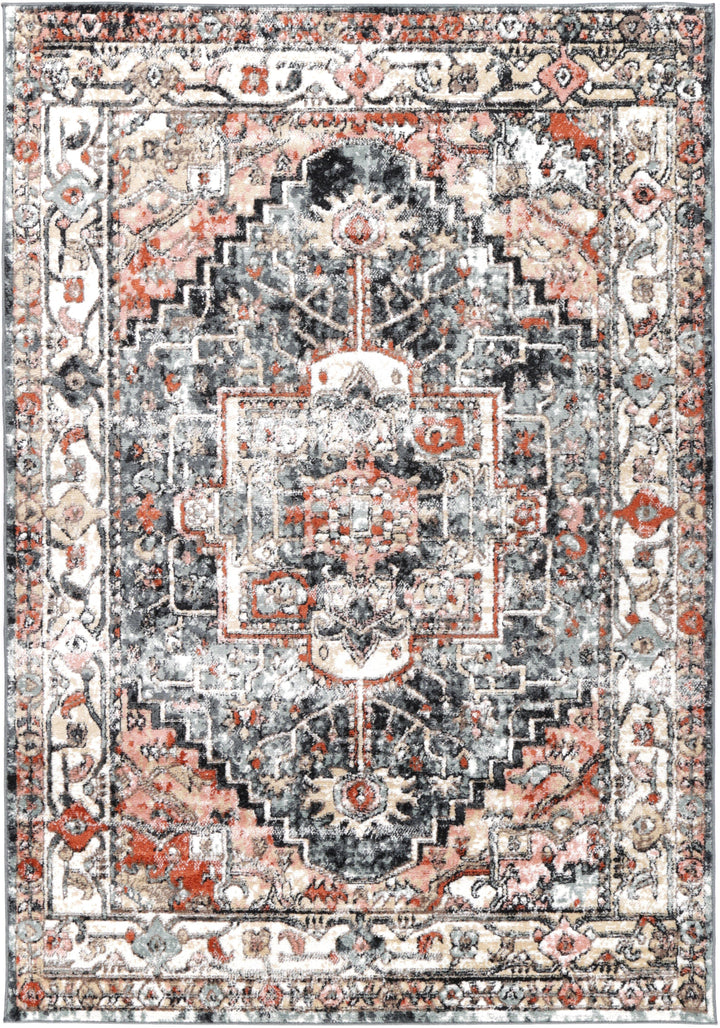 Abbot Traditional Charcoal Rug - The Rugs