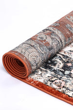 Abbot Traditional Terracotta Rug - The Rugs
