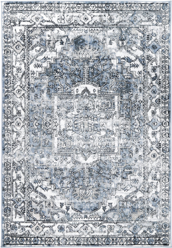 Abbot Traditional Blue Rug - The Rugs