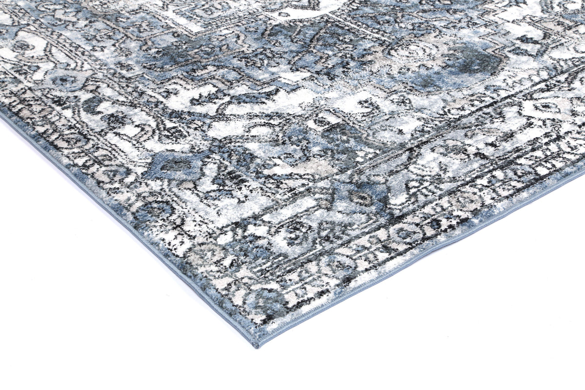 Abbot Traditional Blue Rug - The Rugs