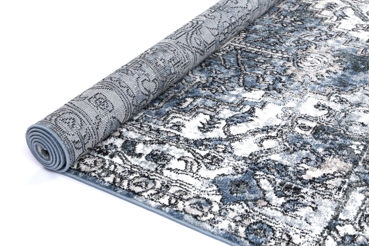 Abbot Traditional Blue Rug - The Rugs