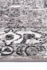Abbot Traditional Black Grey Rug - The Rugs