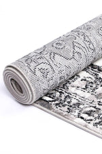 Abbot Traditional Black Grey Rug - The Rugs