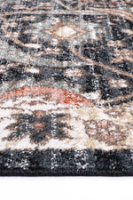 Abbot Traditional Charcoal CreamRug - The Rugs