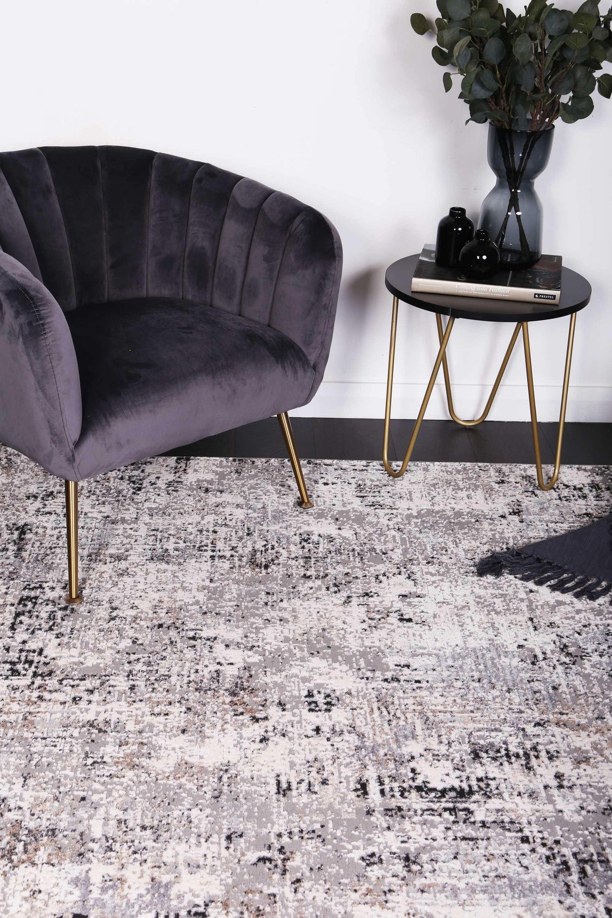 Anastasia Grey Beige Abstract Rug - The Rugs