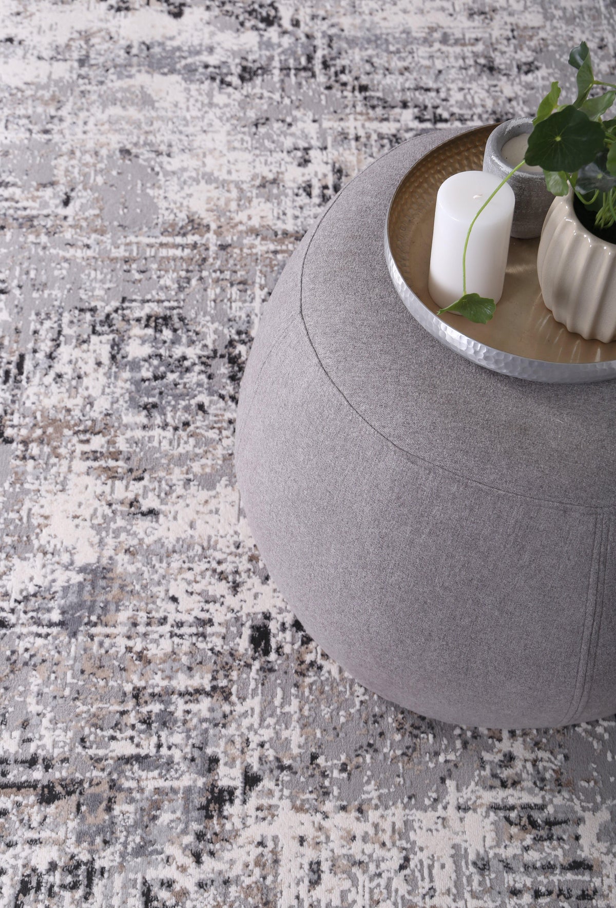 Anastasia Grey Beige Abstract Rug - The Rugs