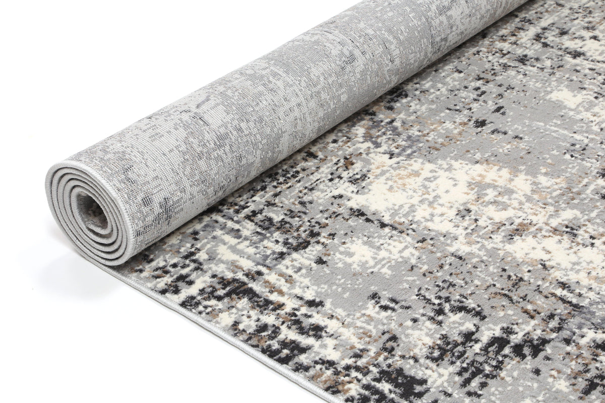 Anastasia Grey Beige Abstract Rug - The Rugs