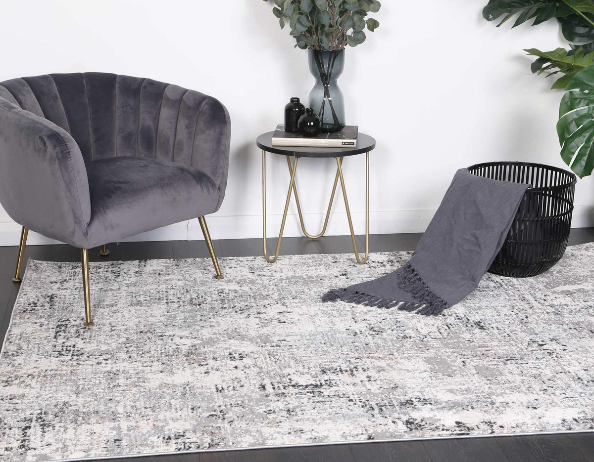 Anastasia Grey Beige Abstract Rug - The Rugs