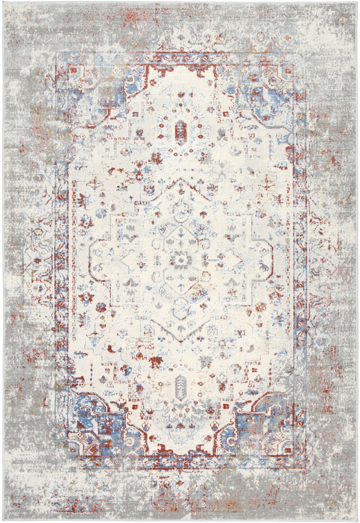 Anastasia Grey Multi Contemporary Rug - The Rugs