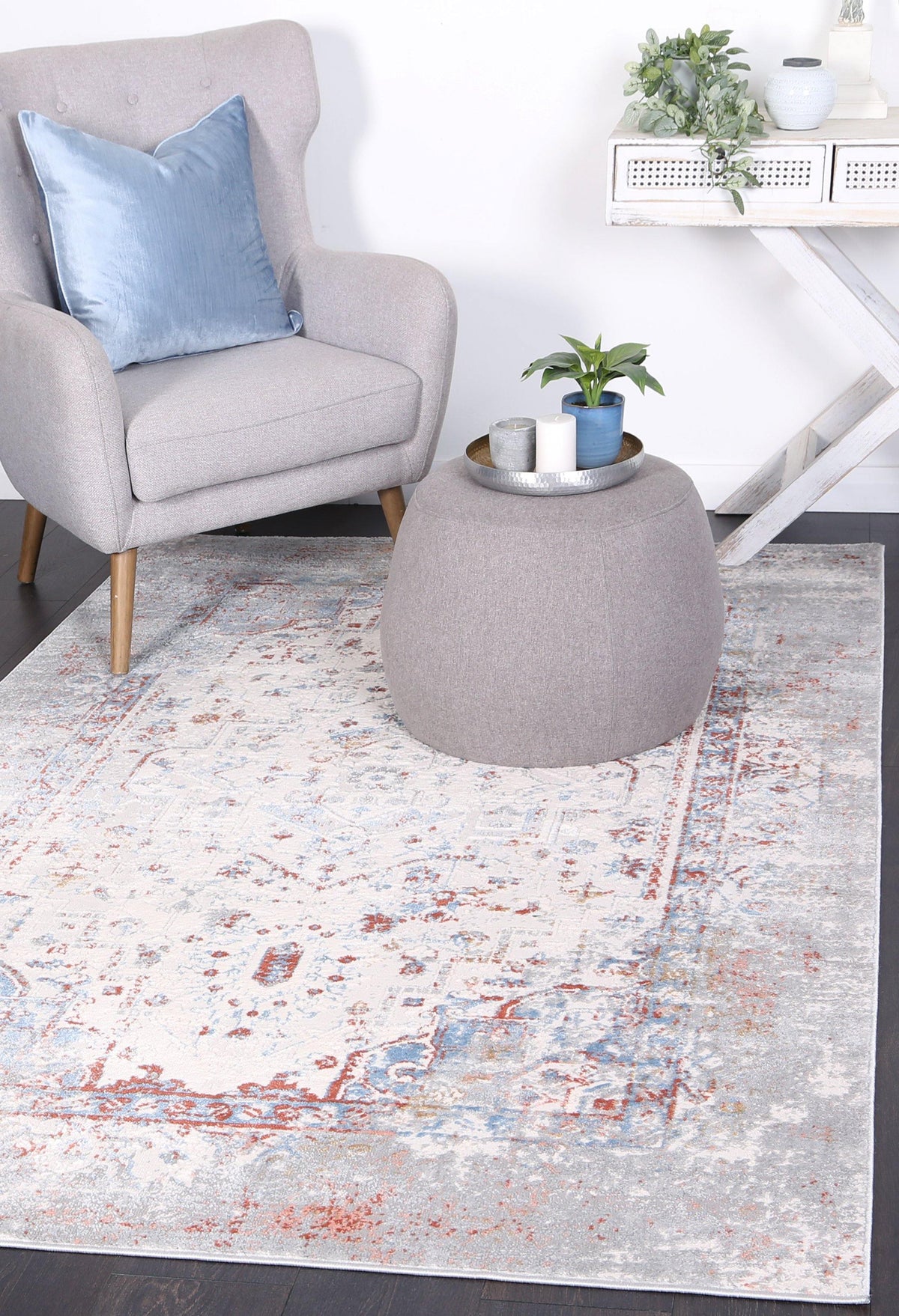 Anastasia Grey Multi Contemporary Rug - The Rugs
