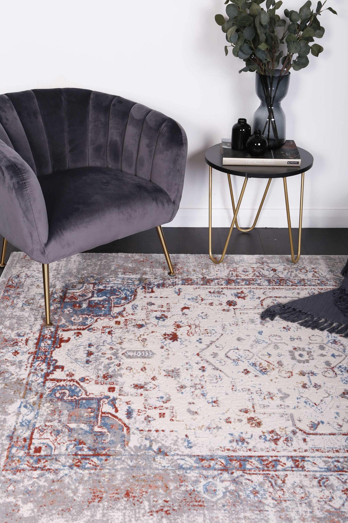 Anastasia Grey Multi Contemporary Rug - The Rugs