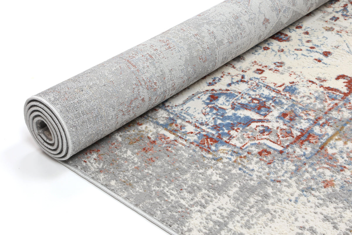 Anastasia Grey Multi Contemporary Rug - The Rugs