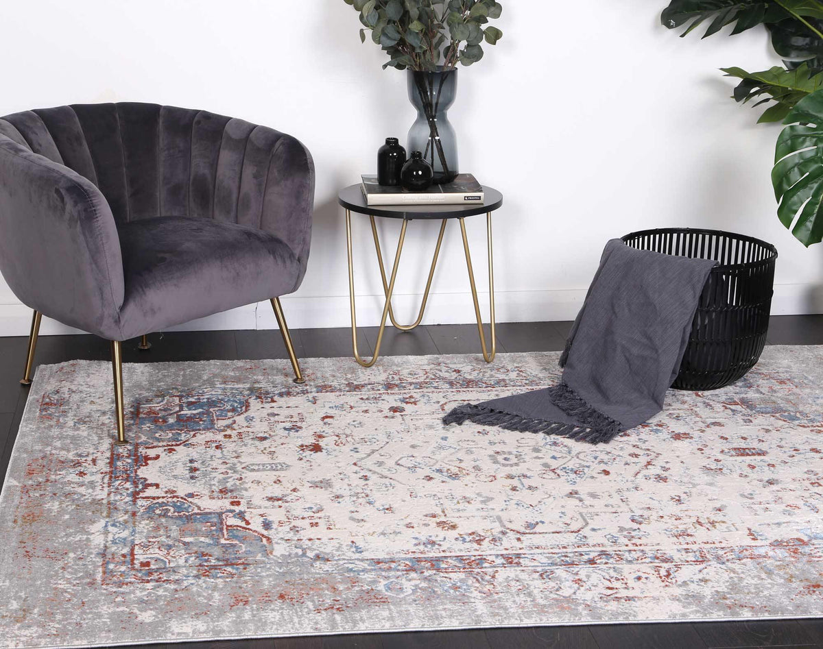 Anastasia Grey Multi Contemporary Rug - The Rugs