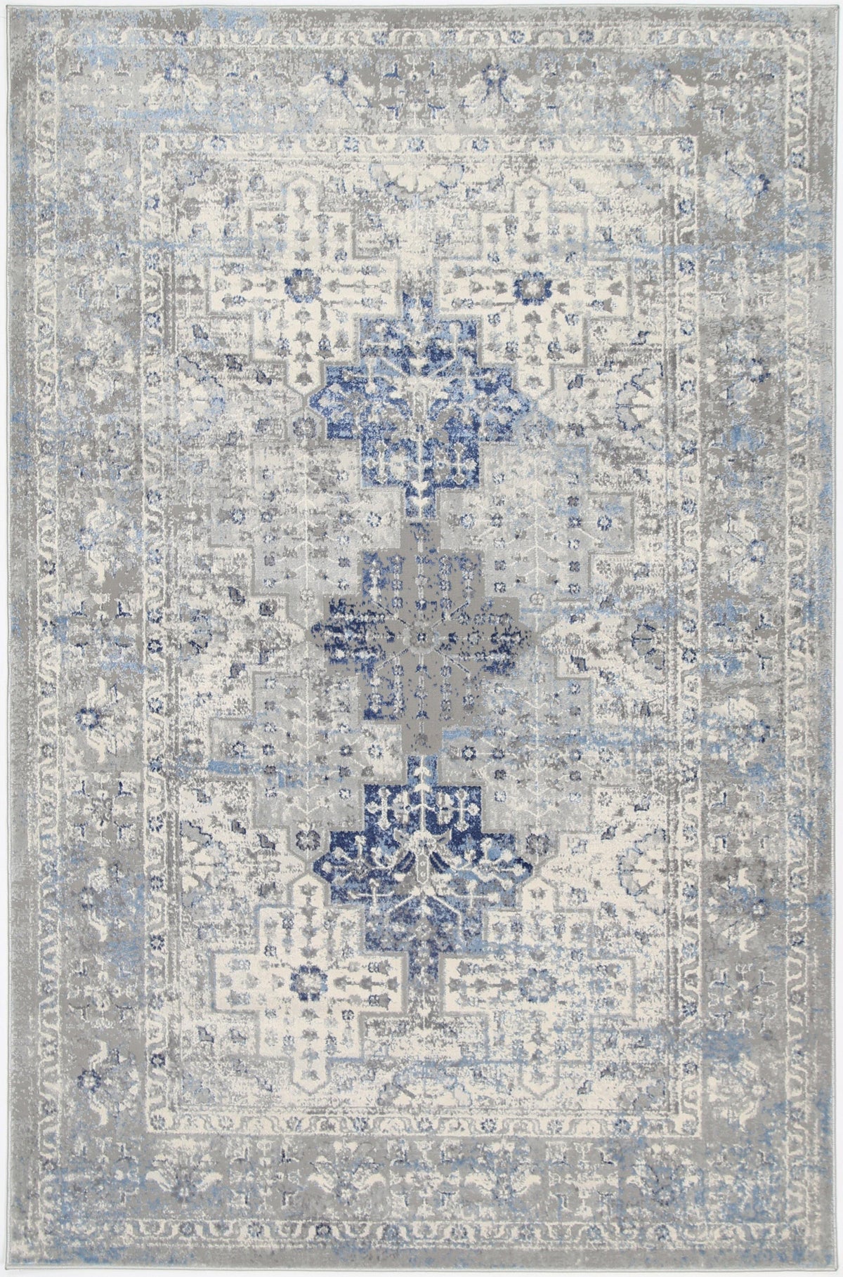 Anastasia Navy Blue Oriental Rug - The Rugs