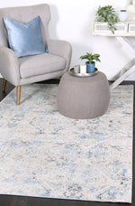Anastasia Navy Blue Ikat Rug - The Rugs