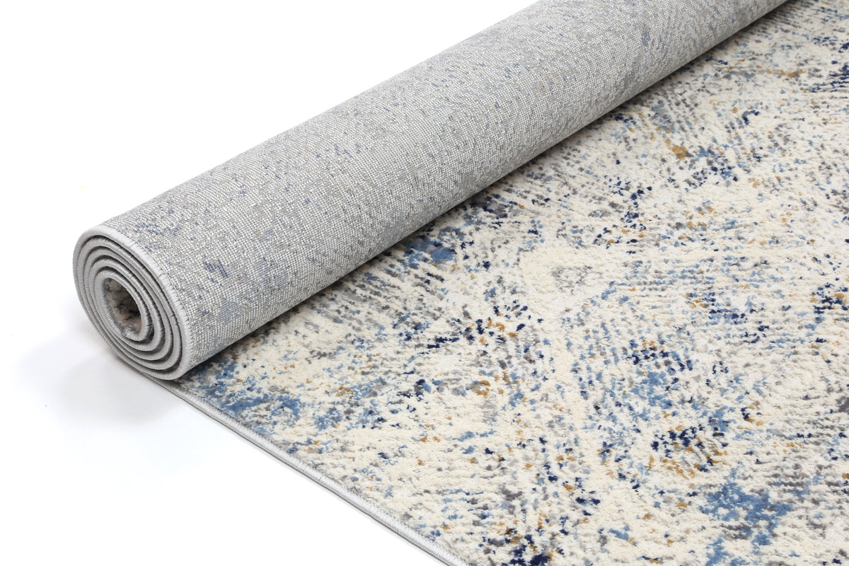 Anastasia Navy Blue Ikat Rug - The Rugs