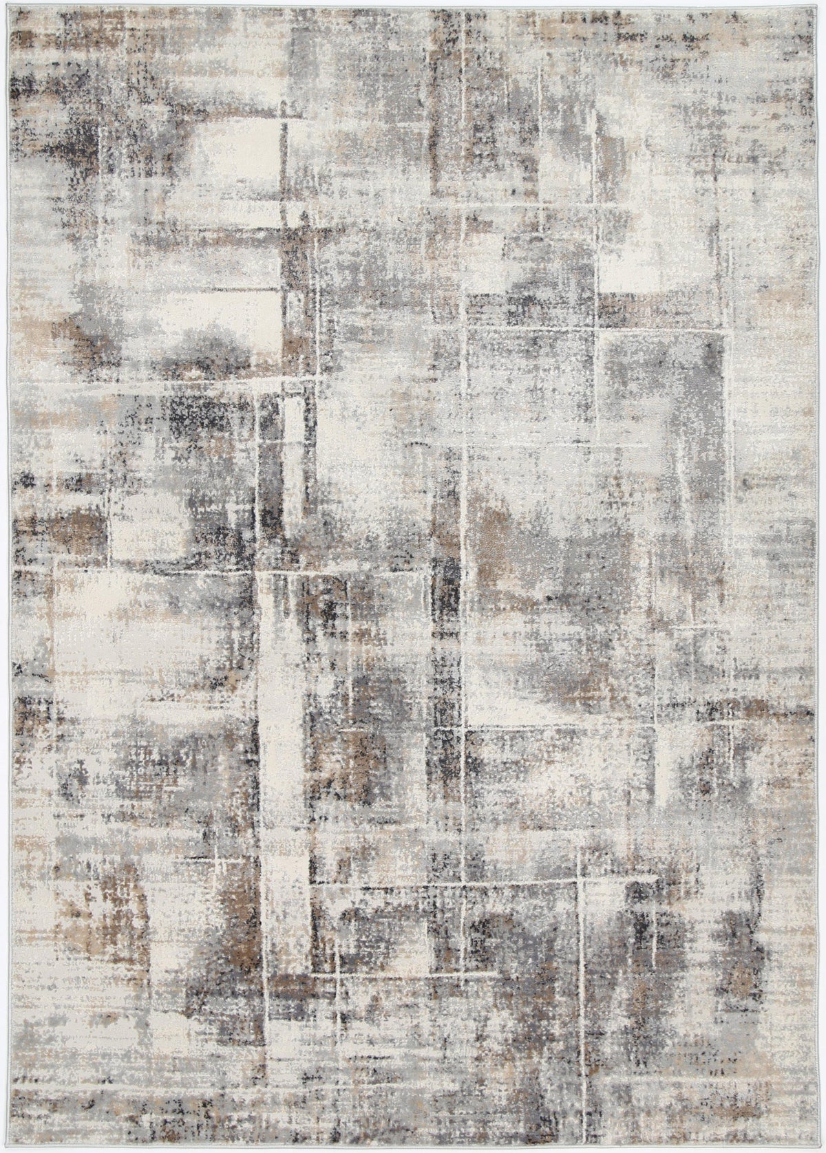 Anastasia Beige Grey Modern Rug - The Rugs