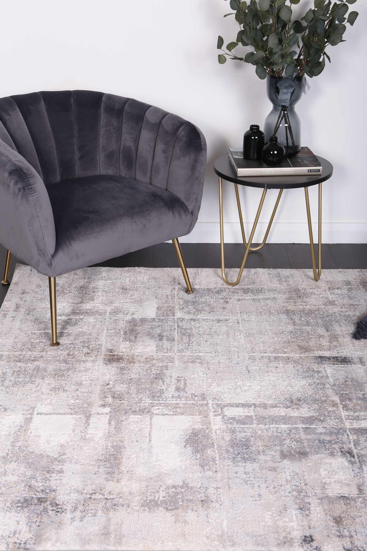 Anastasia Beige Grey Modern Rug - The Rugs