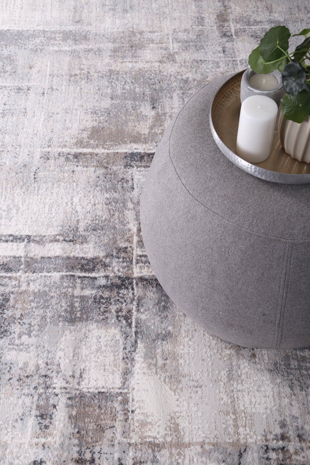 Anastasia Beige Grey Modern Rug - The Rugs