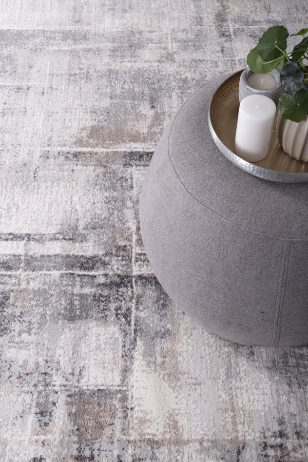 Anastasia Beige Grey Modern Rug - The Rugs