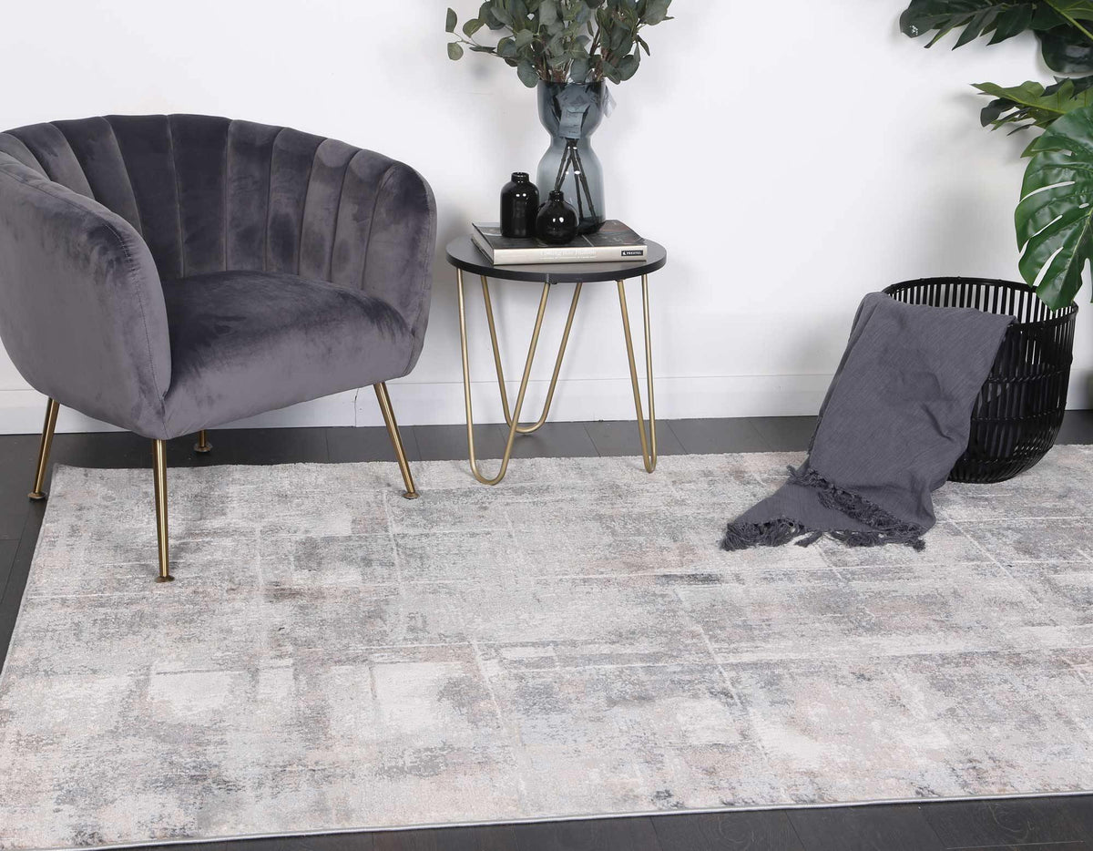 Anastasia Beige Grey Modern Rug - The Rugs