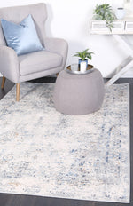Anastasia Navy Blue Contemporary Rug - The Rugs