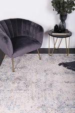 Anastasia Navy Blue Contemporary Rug - The Rugs