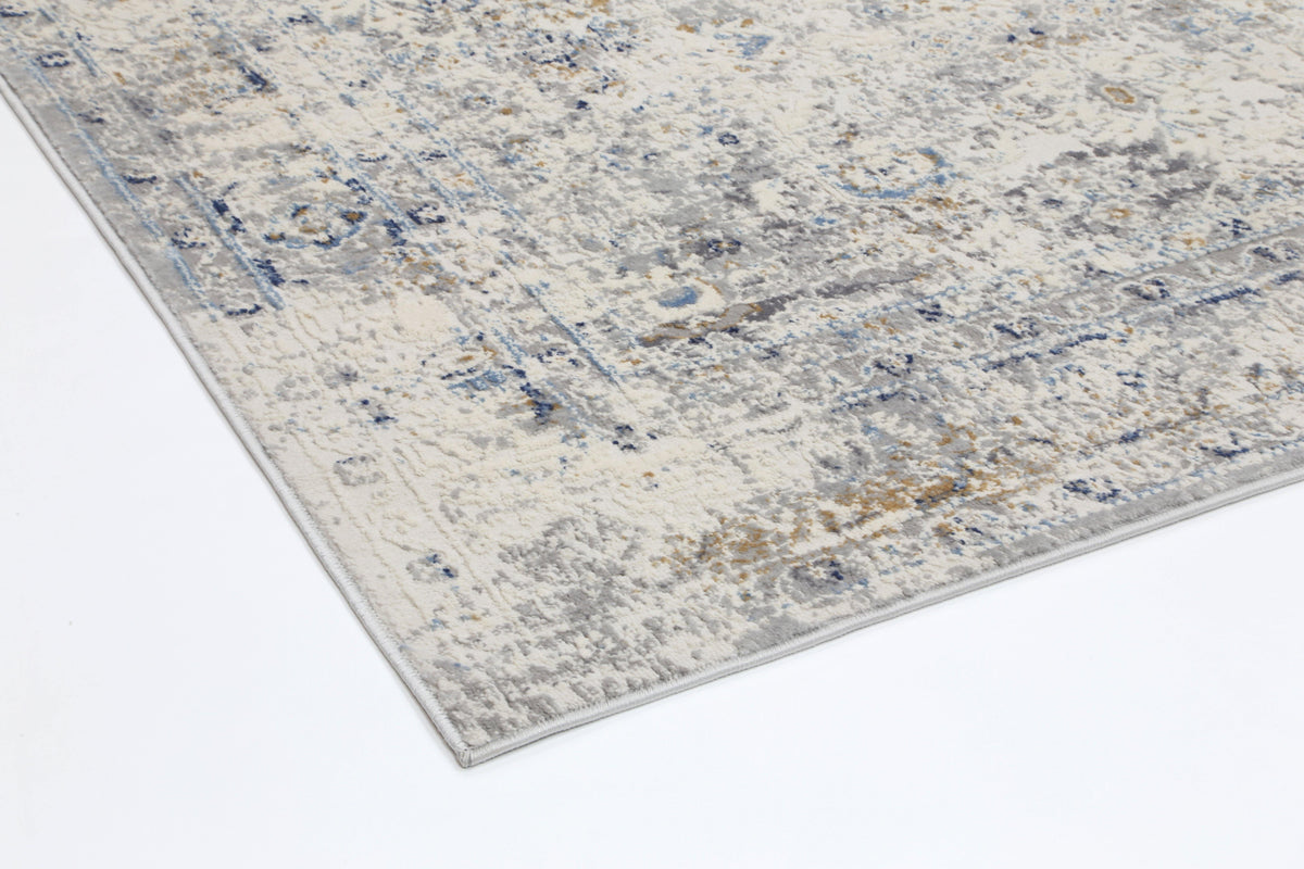 Anastasia Navy Blue Contemporary Rug - The Rugs