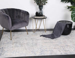 Anastasia Navy Blue Contemporary Rug - The Rugs