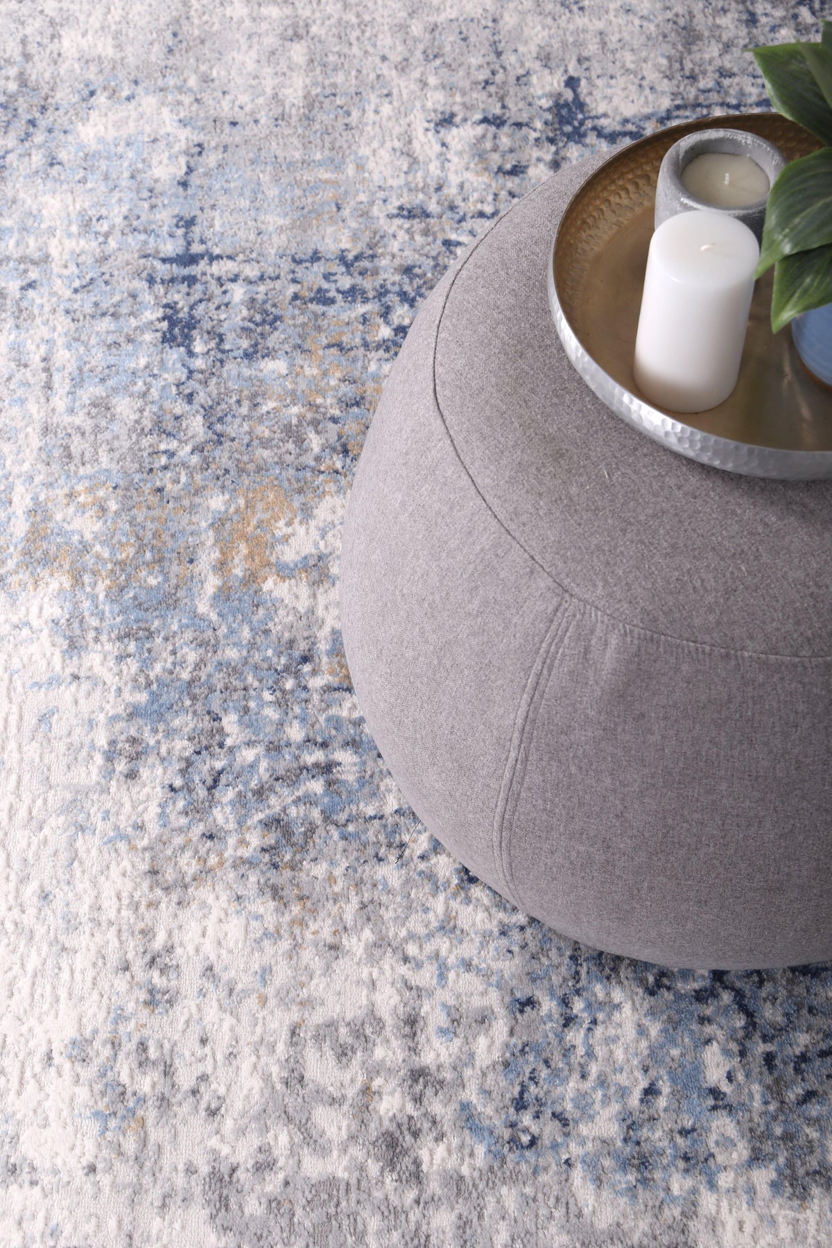 Anastasia Navy Blue Modern Rug - The Rugs