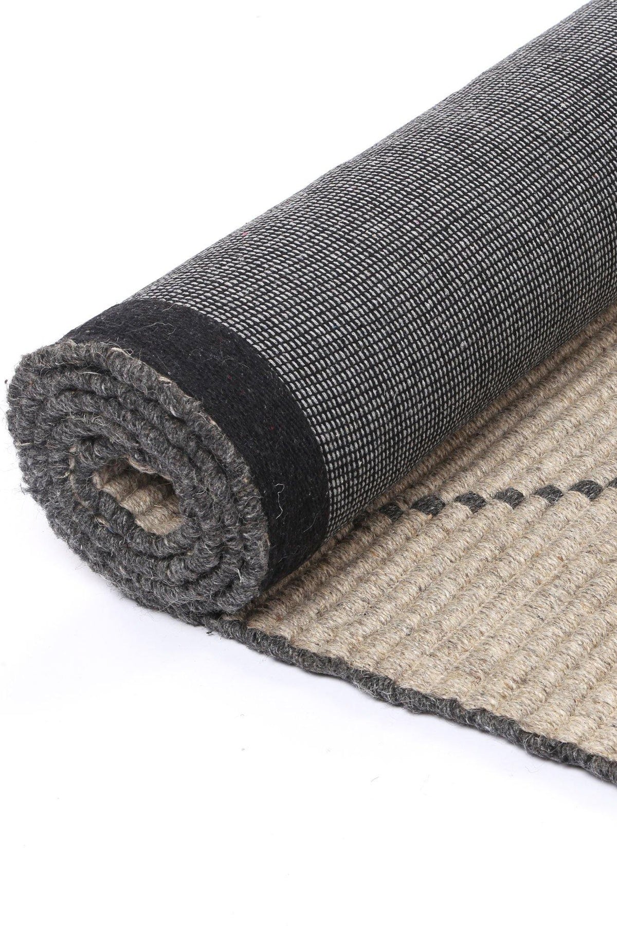 Cora Diamond Tassel Ash Wool Rug - The Rugs