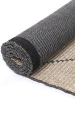 Cora Diamond Tassel Ash Wool Rug - The Rugs