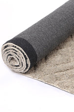 Cora Plush Diamond Ash Wool Rug - The Rugs