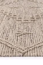 Cora Boho Chic Ash Wool Rug - The Rugs