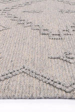 Cora Boho Chic Grey Wool Rug - The Rugs