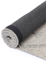 Cora Boho Chic Grey Wool Rug - The Rugs