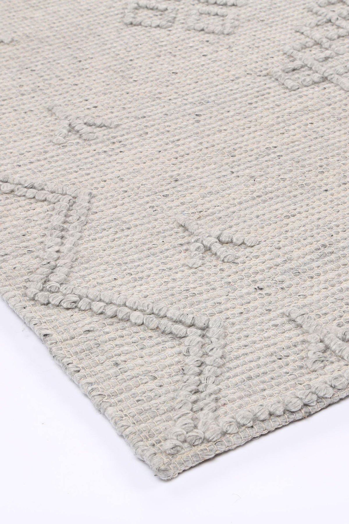 Cora Boho Chic Grey Wool Rug - The Rugs