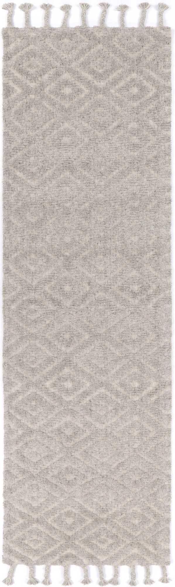 Cora Plush Diamond Grey Wool Rug - The Rugs