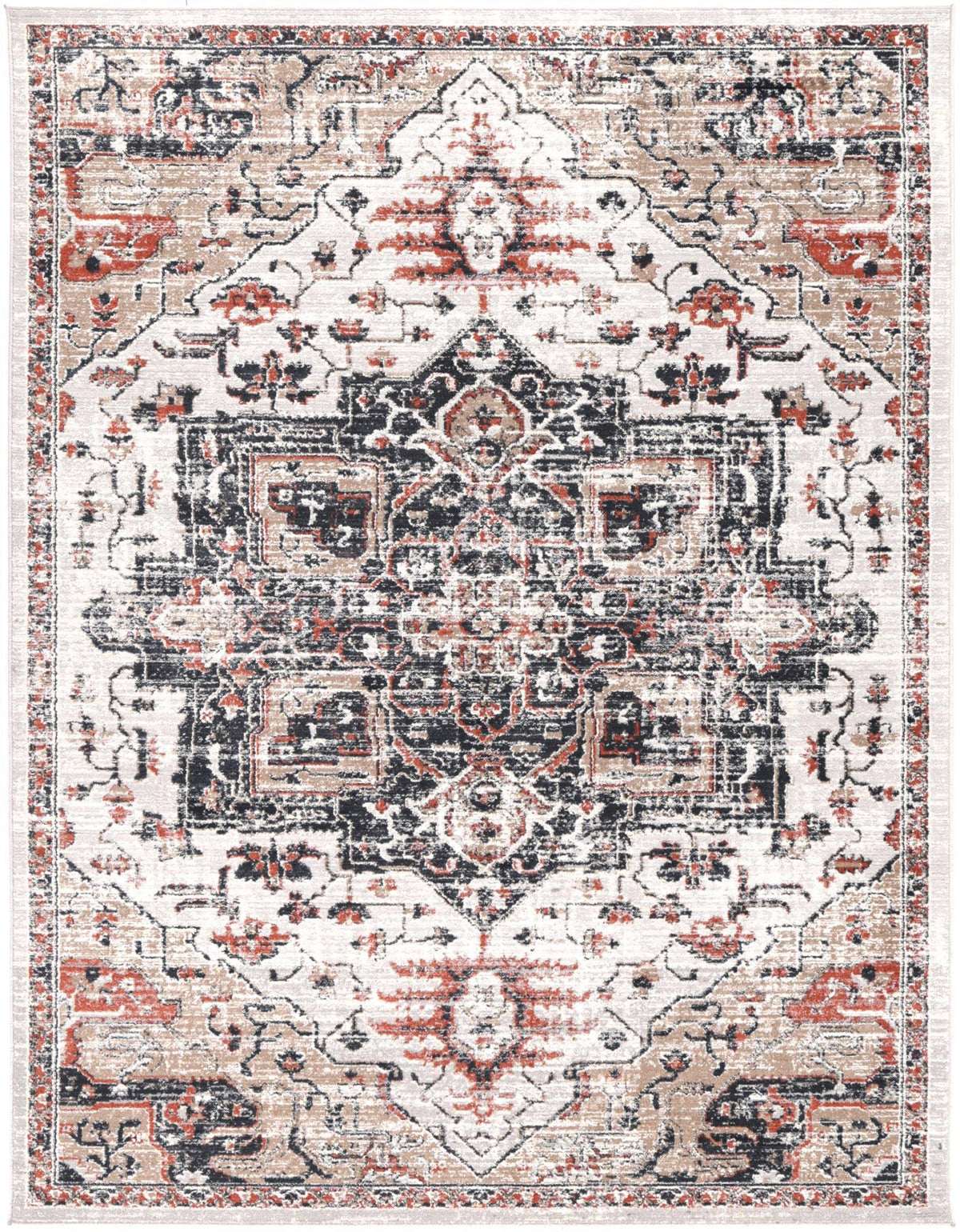Radiance Ankara Oriental Light Grey Rug - The Rugs